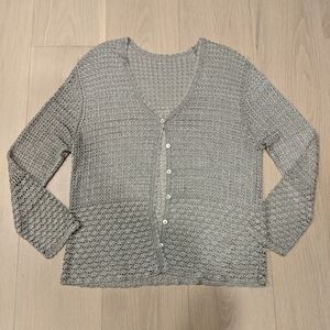 90's style crochet cardigan